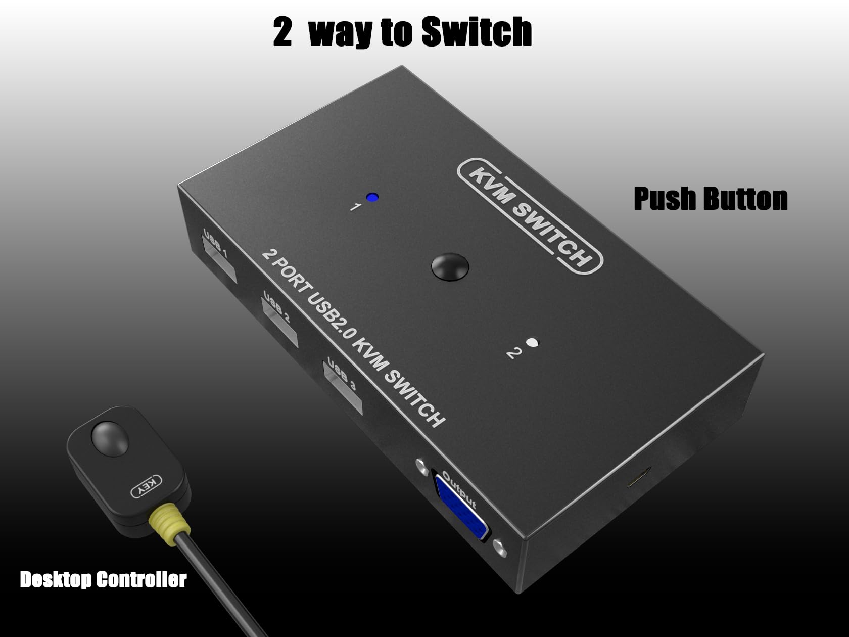 Amazon.co.jp: KVMスイッチ VGA 2ポート、DiamondTiger VGA KVM